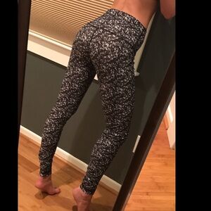 lululemon athletica Black and White Patterned Leggings
